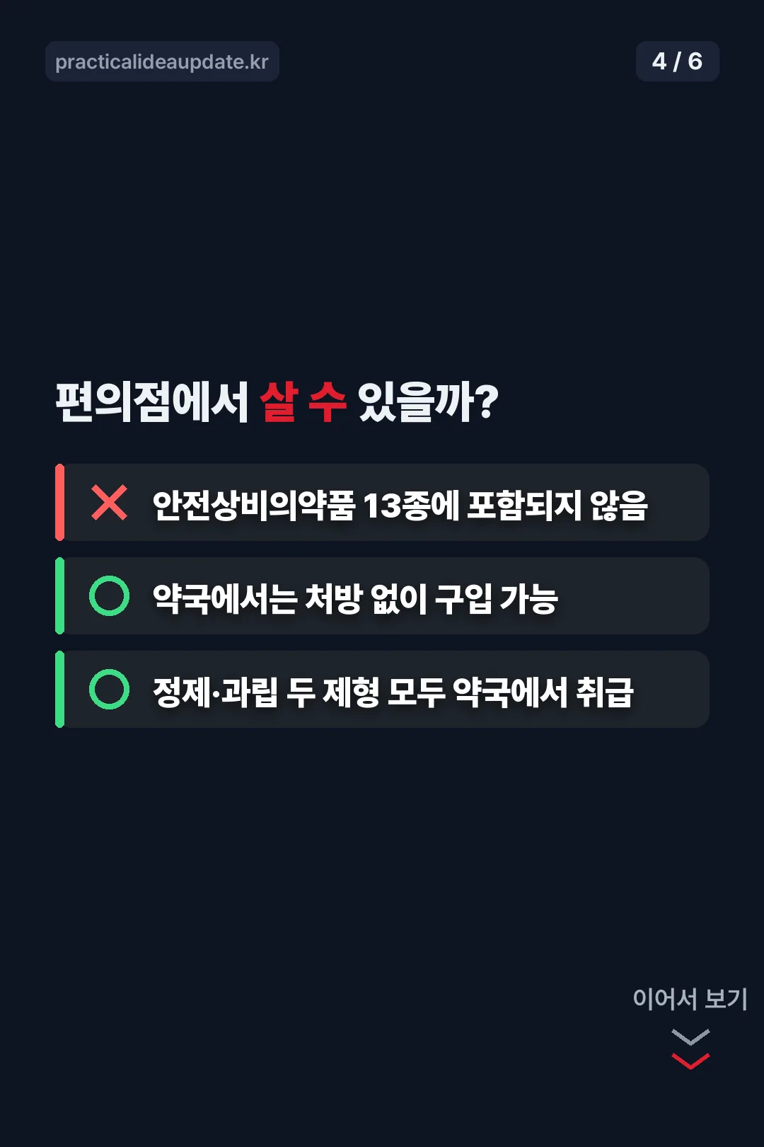 편의점 구입 가능 여부