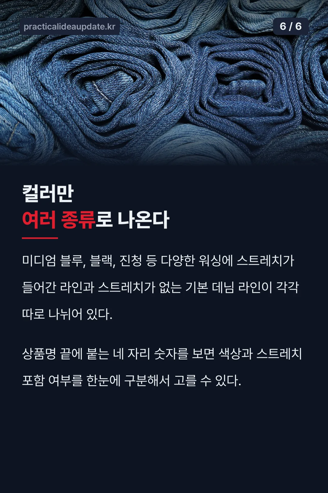 컬러·스트레치 라인업
