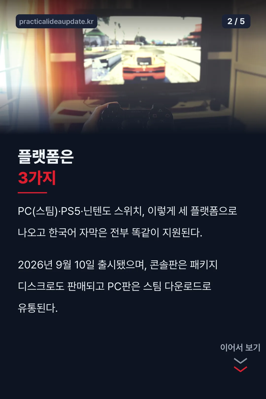 플랫폼별 출시 정보